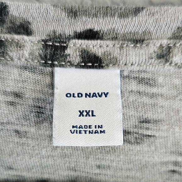 Old Navy Black and Gray Leopard Patterned Tee Dress For Women Size XXL Elastic - Picture 5 of 10